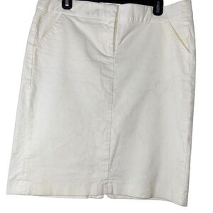 J. Crew Off-White Cotton Skirt